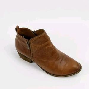 Lucky Brand Basel Leather Ankle Boot Toffee Brown